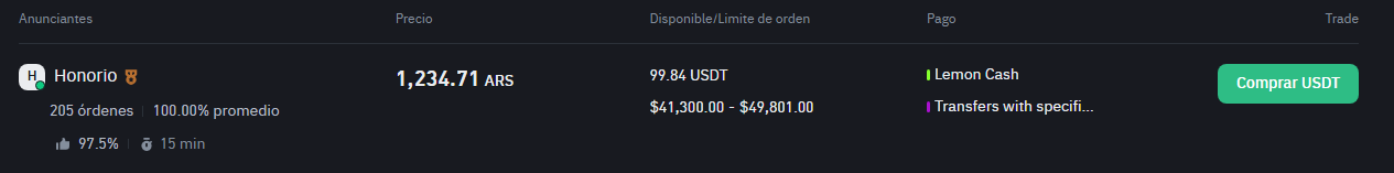 Seleccionar vendedor